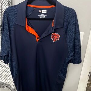 Men's Navy and Orange Polo Shirt